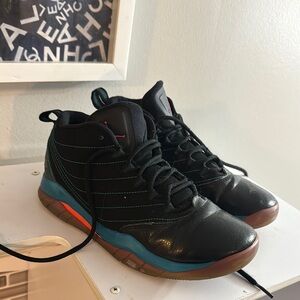 Jordan Black and Blue High-Top Sneakers